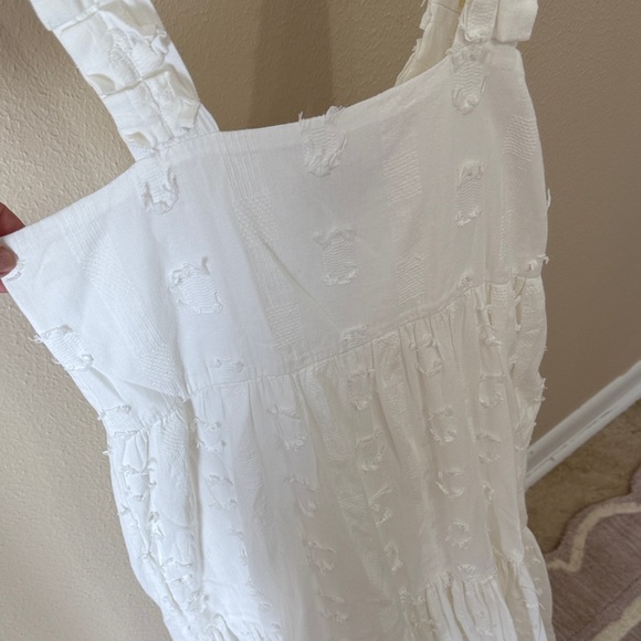 Chic White Ruffled Maxi Dress - Picture 2 of 5